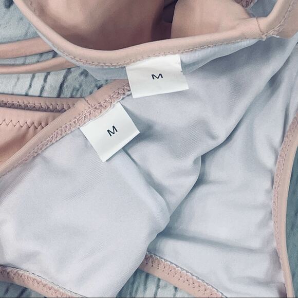 Strappy Bandeau Bikini w/ Brazilian Bottoms Padded - Picture 7 of 8